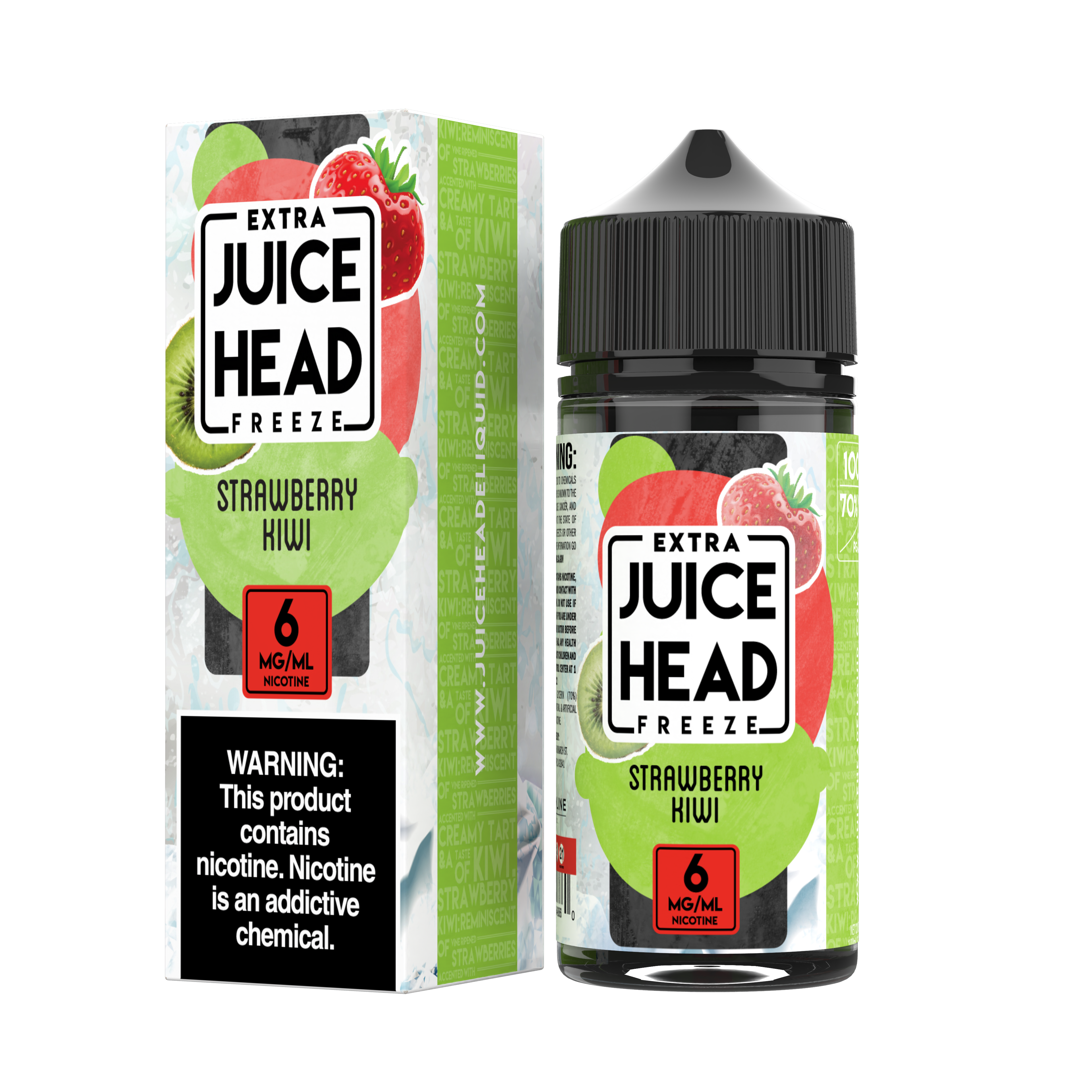 Juice Head Freeze 100ml - STRAWBERRY KIWI 6MG E-JUICE 100ML